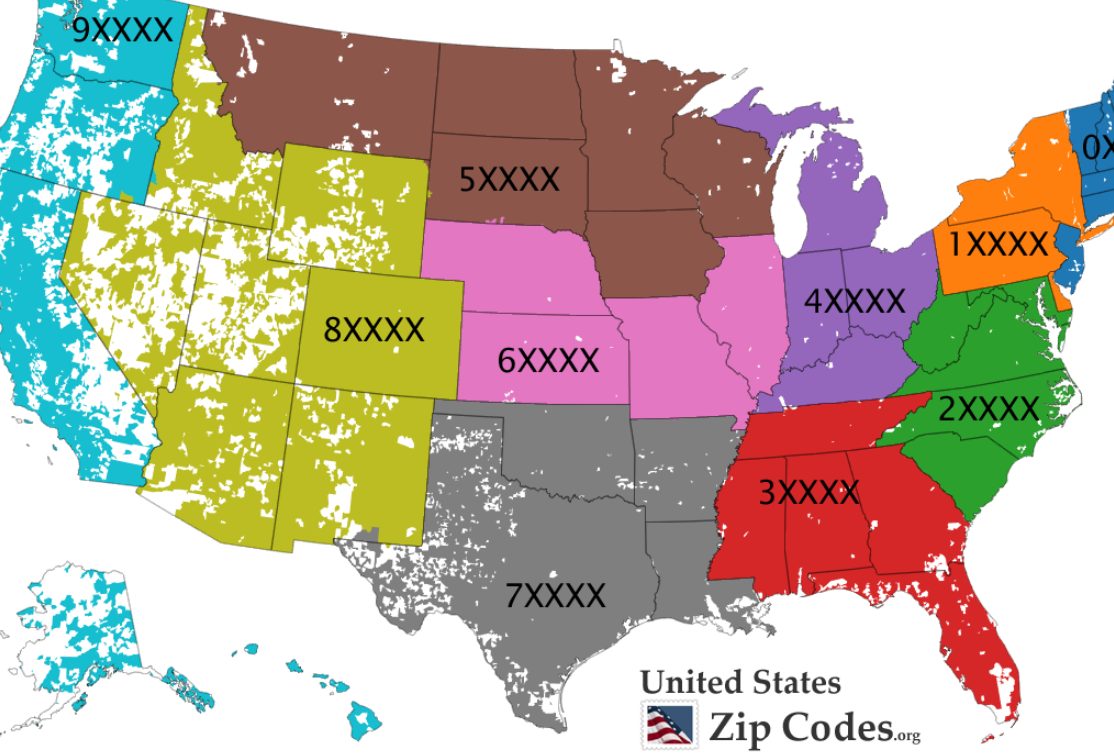 Structure of United States ZIP Codes