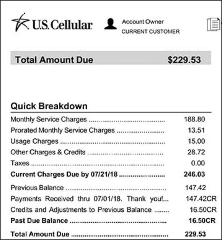 phone bill