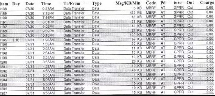 do texts show up on phone bill