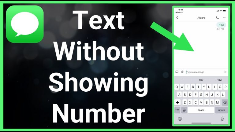 how to hide number when texting