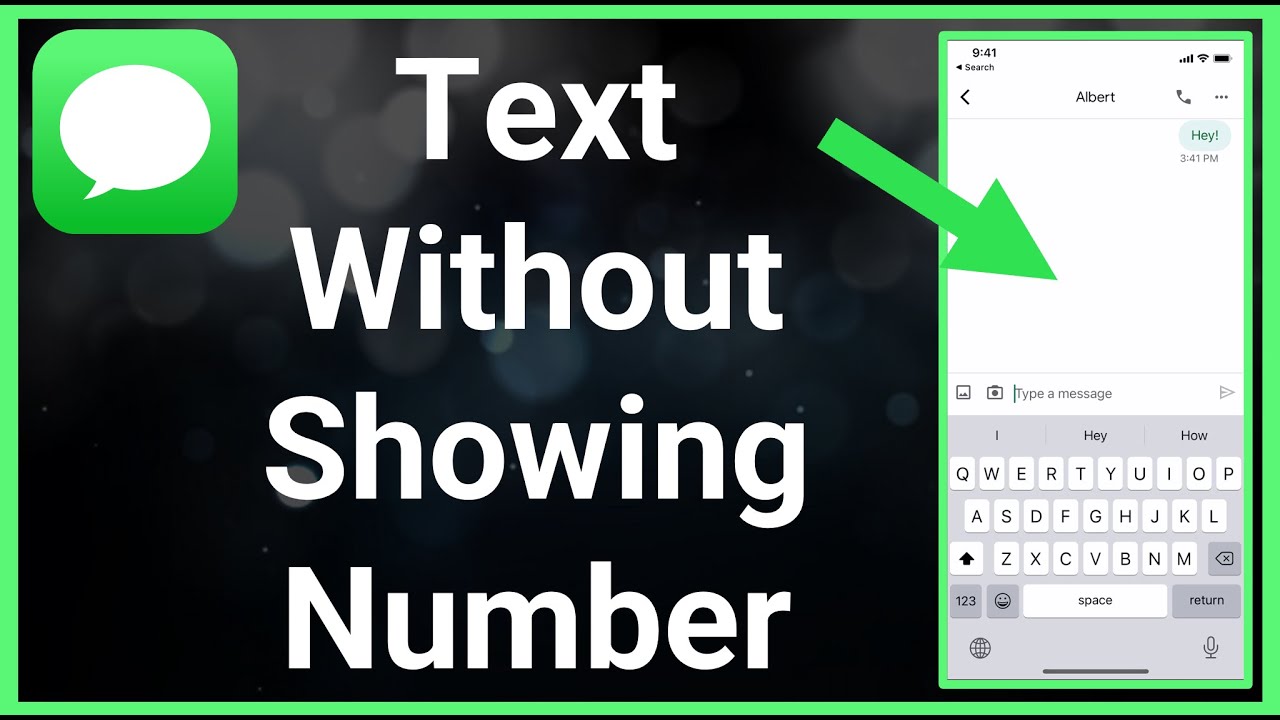 how to hide number when texting