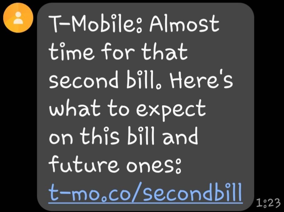 t-mobile text messages not showing up on bill