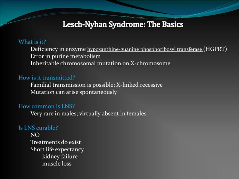 lesch nyhan syndrome