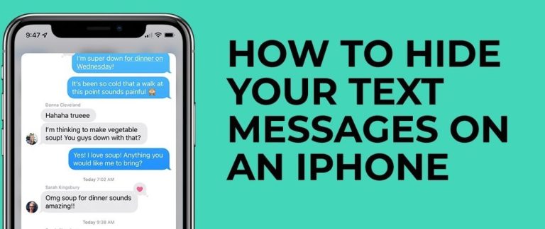 how to hide a text message