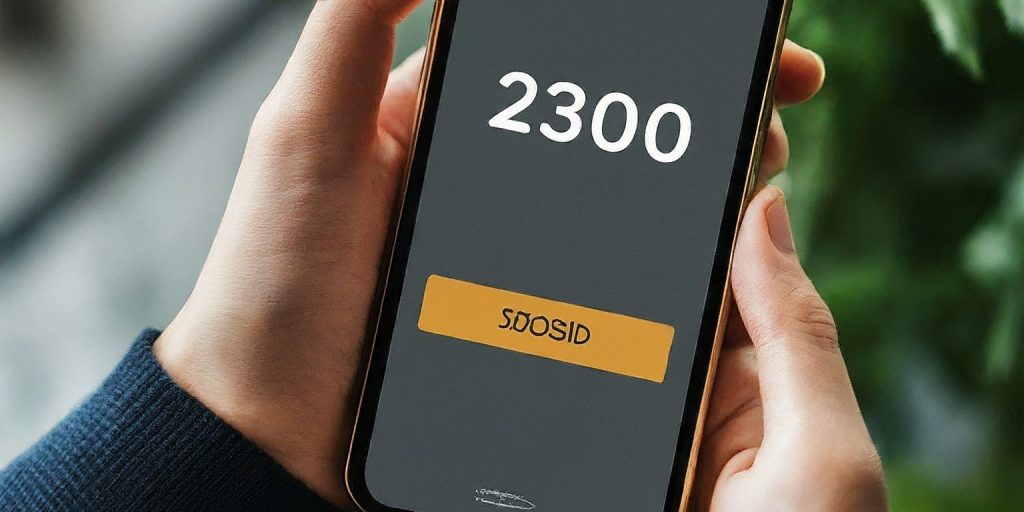 incoming text message from 2300