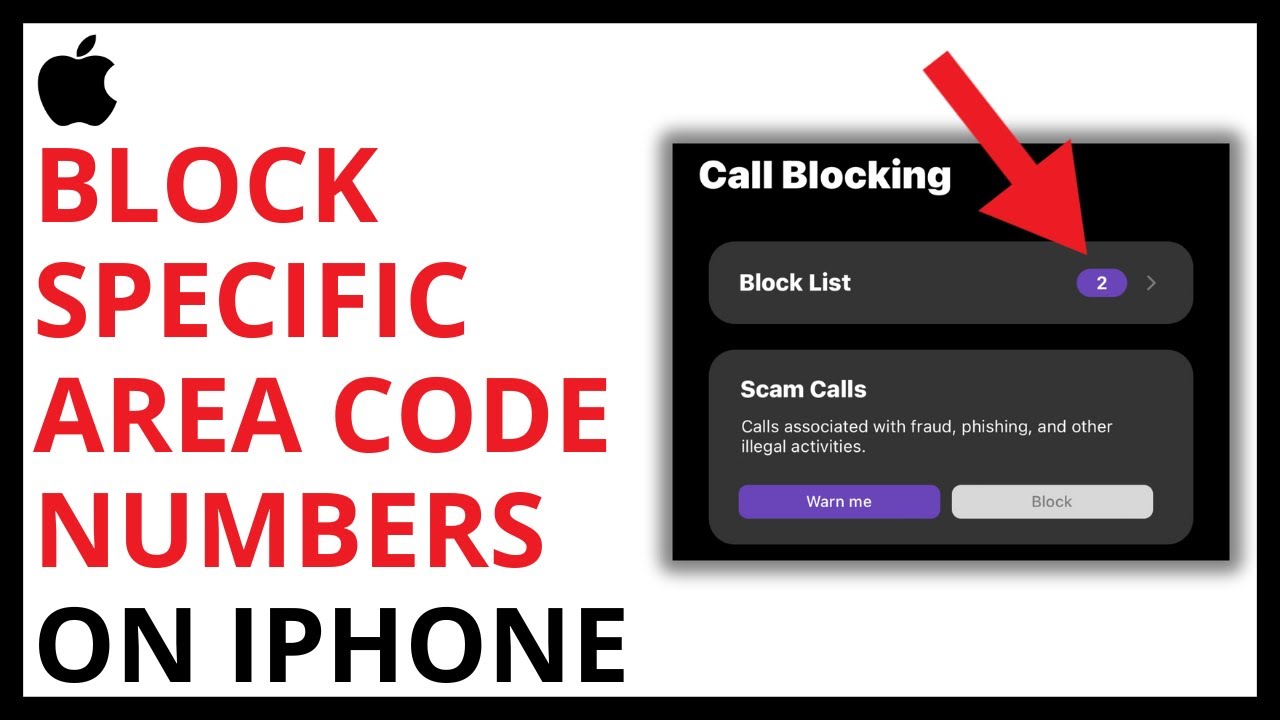 how to block an area code on iphone