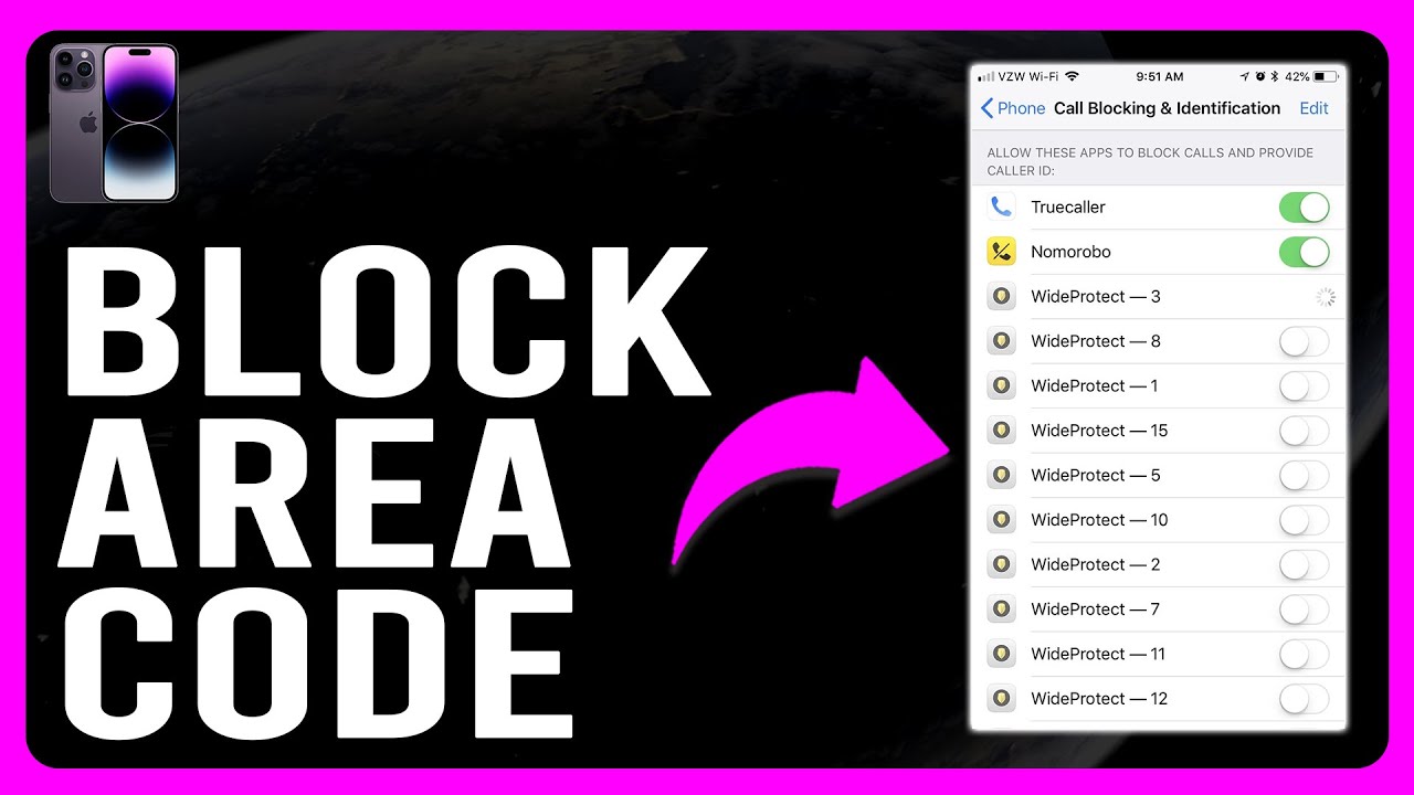 how to block an area code on iphone