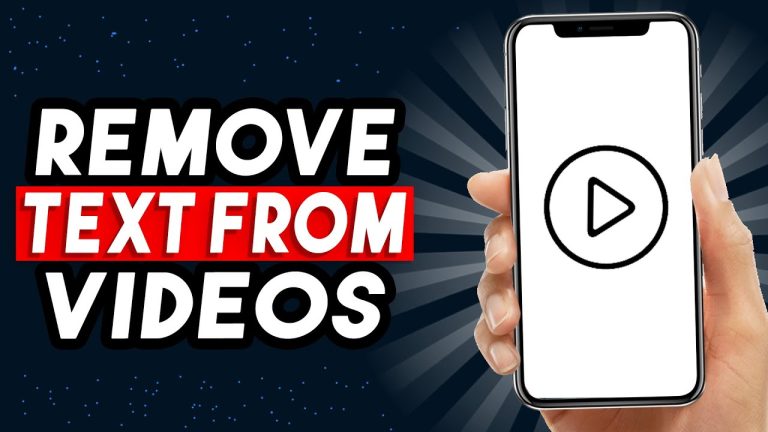 how to remove text from video