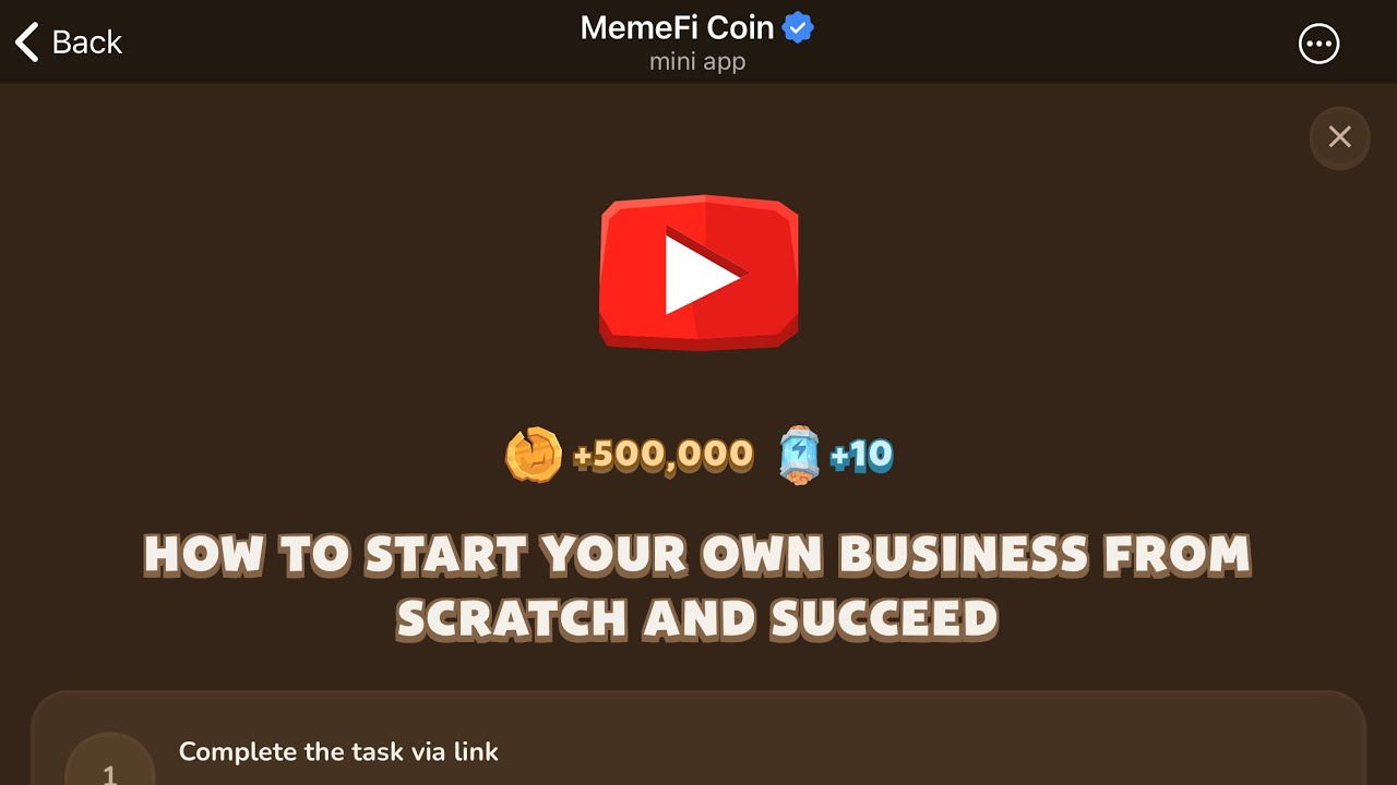 how to start your own business memefi code