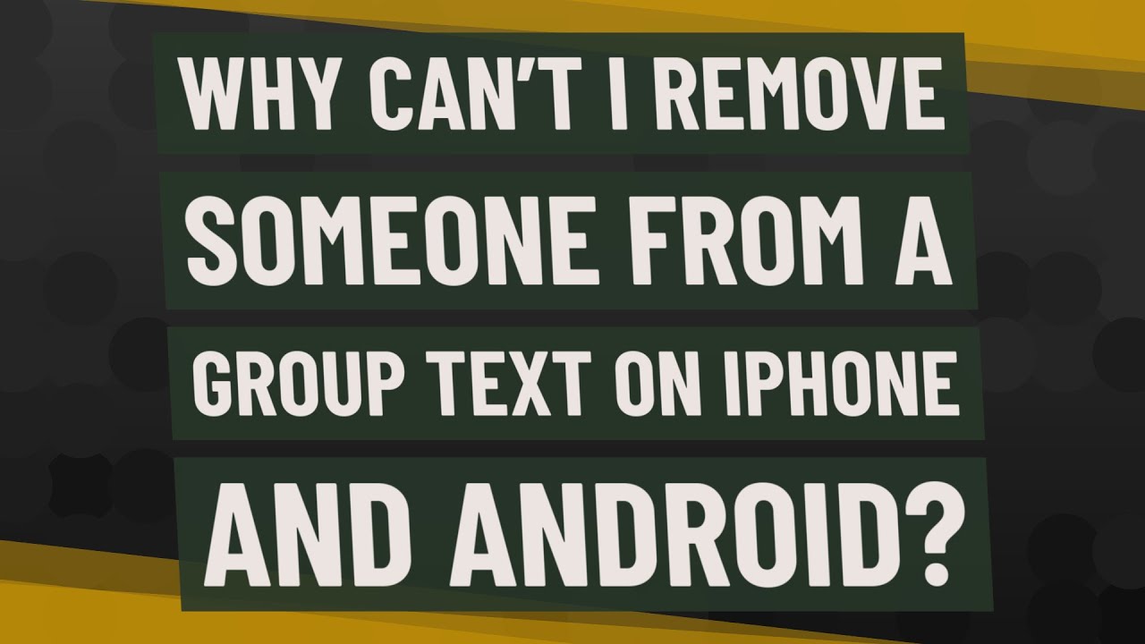 remove someone from group text android