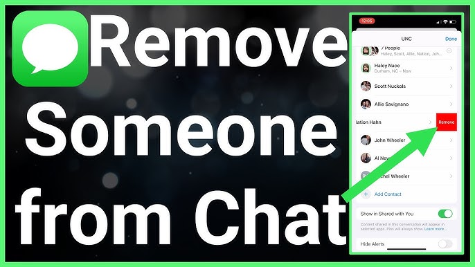 remove someone from group text android