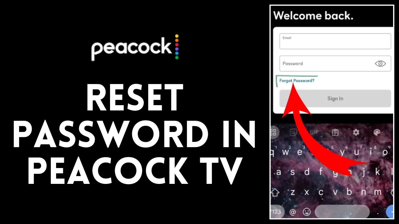 peacock unable to reset password