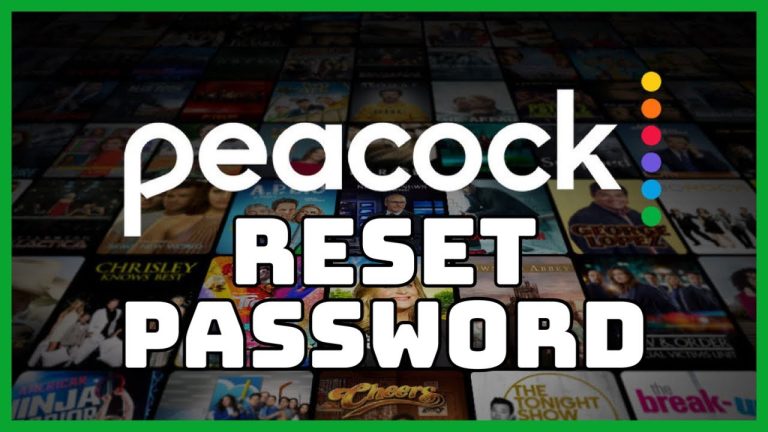 peacock unable to reset password