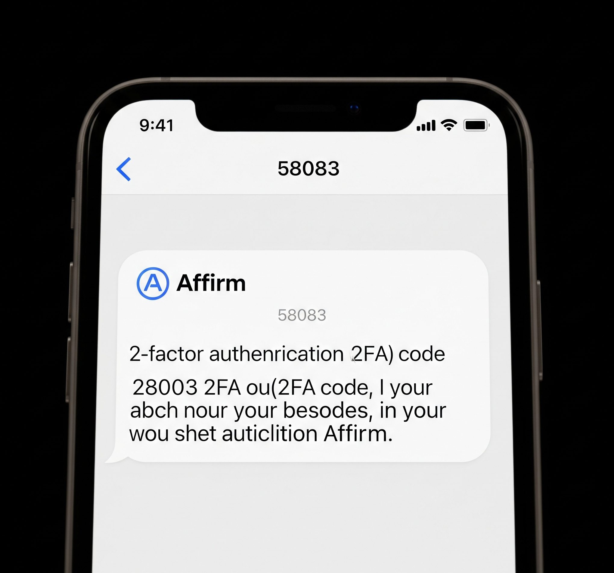 58083 short code