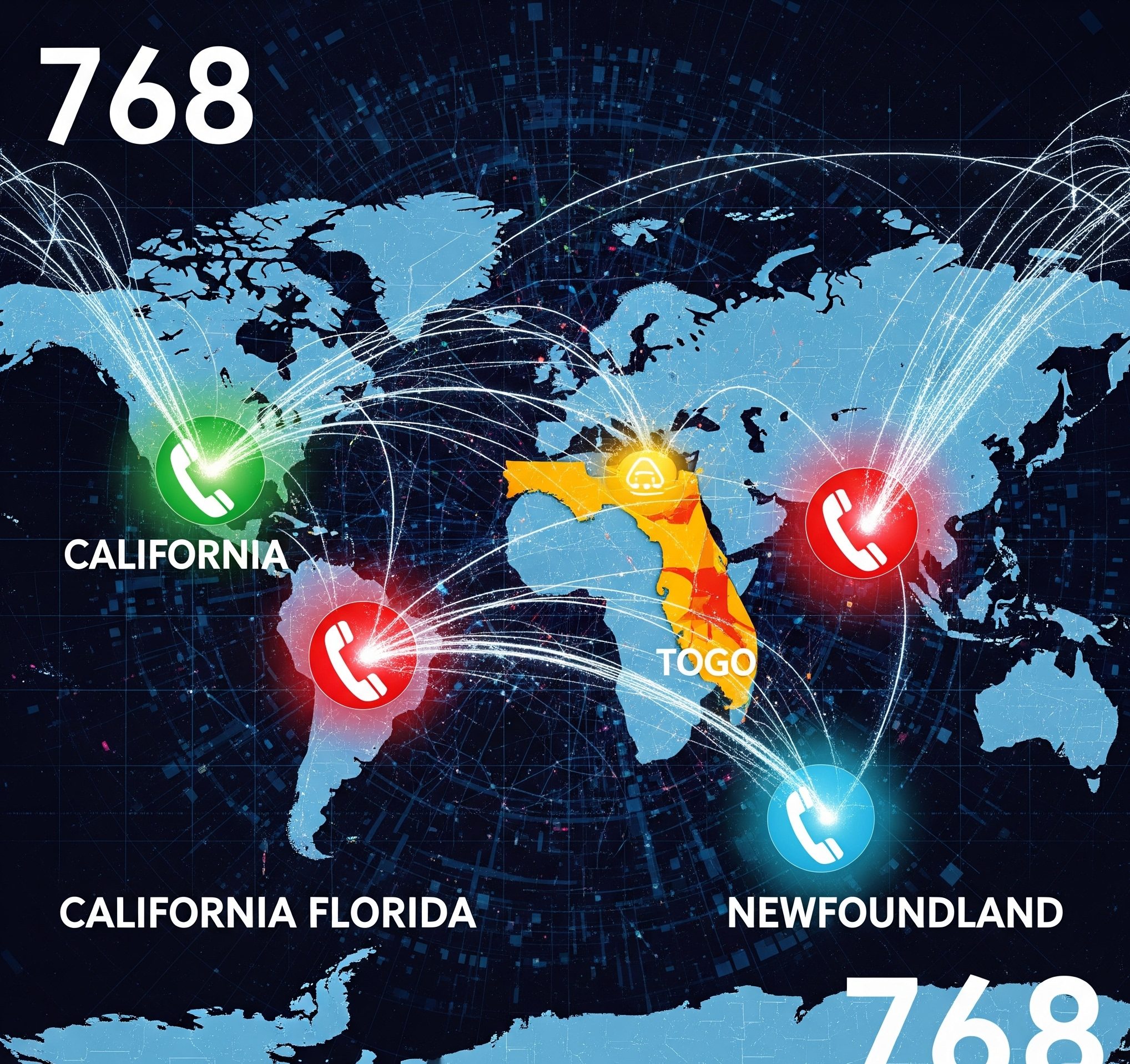 768 area code
